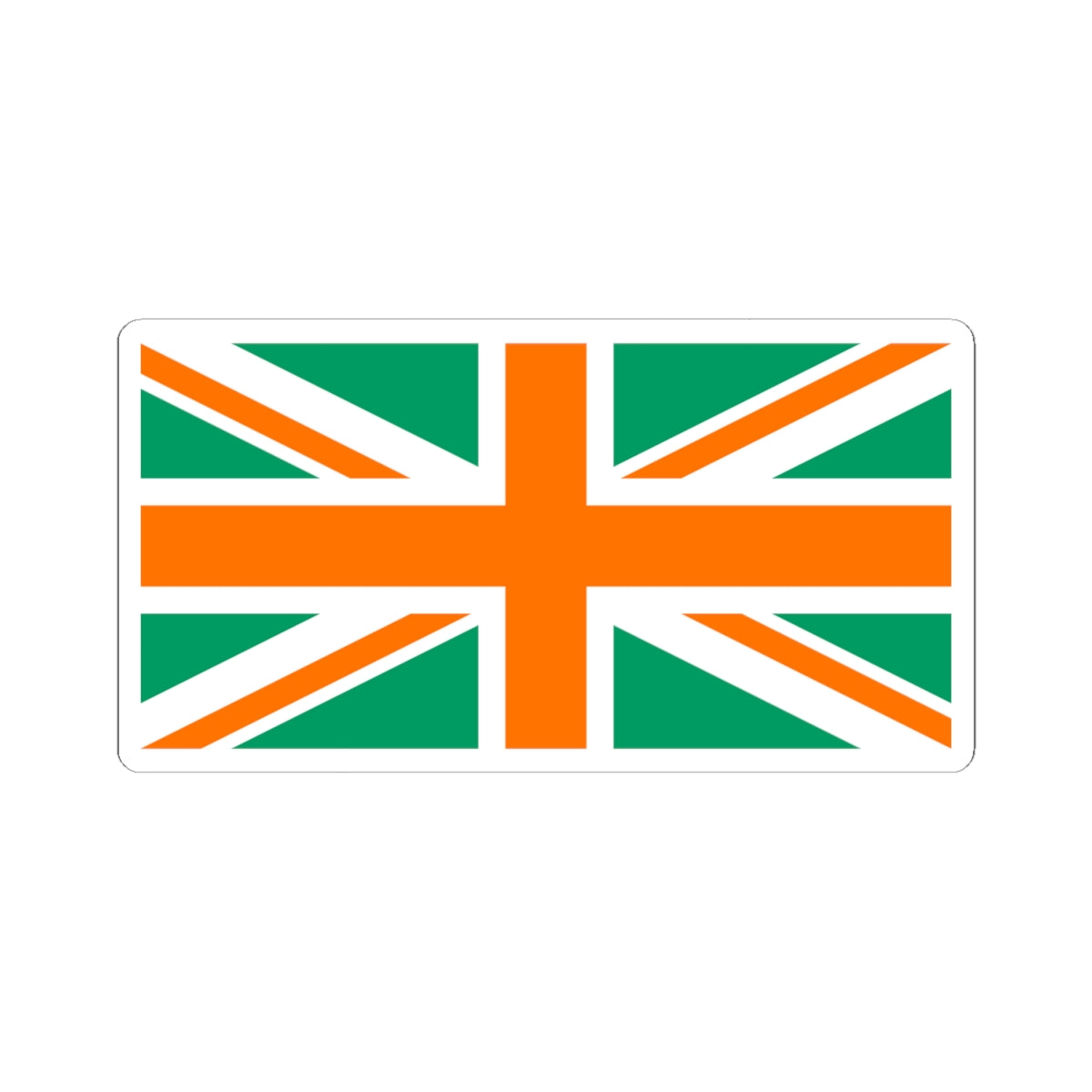 Hibernian Flag of the United Kingdom (United Kingdom) STICKER Vinyl Kiss-Cut Decal