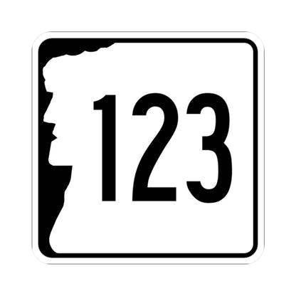 NH Route 123 (New Hampshire) (Road Sign) STICKER Vinyl Kiss-Cut Decal