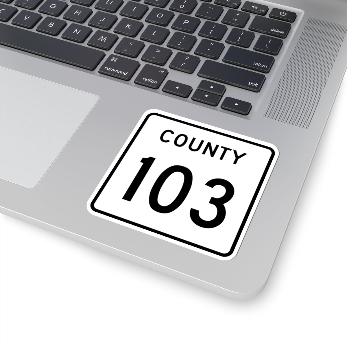 County 103 square (Minnesota) (Road Sign) STICKER Vinyl Kiss-Cut Decal