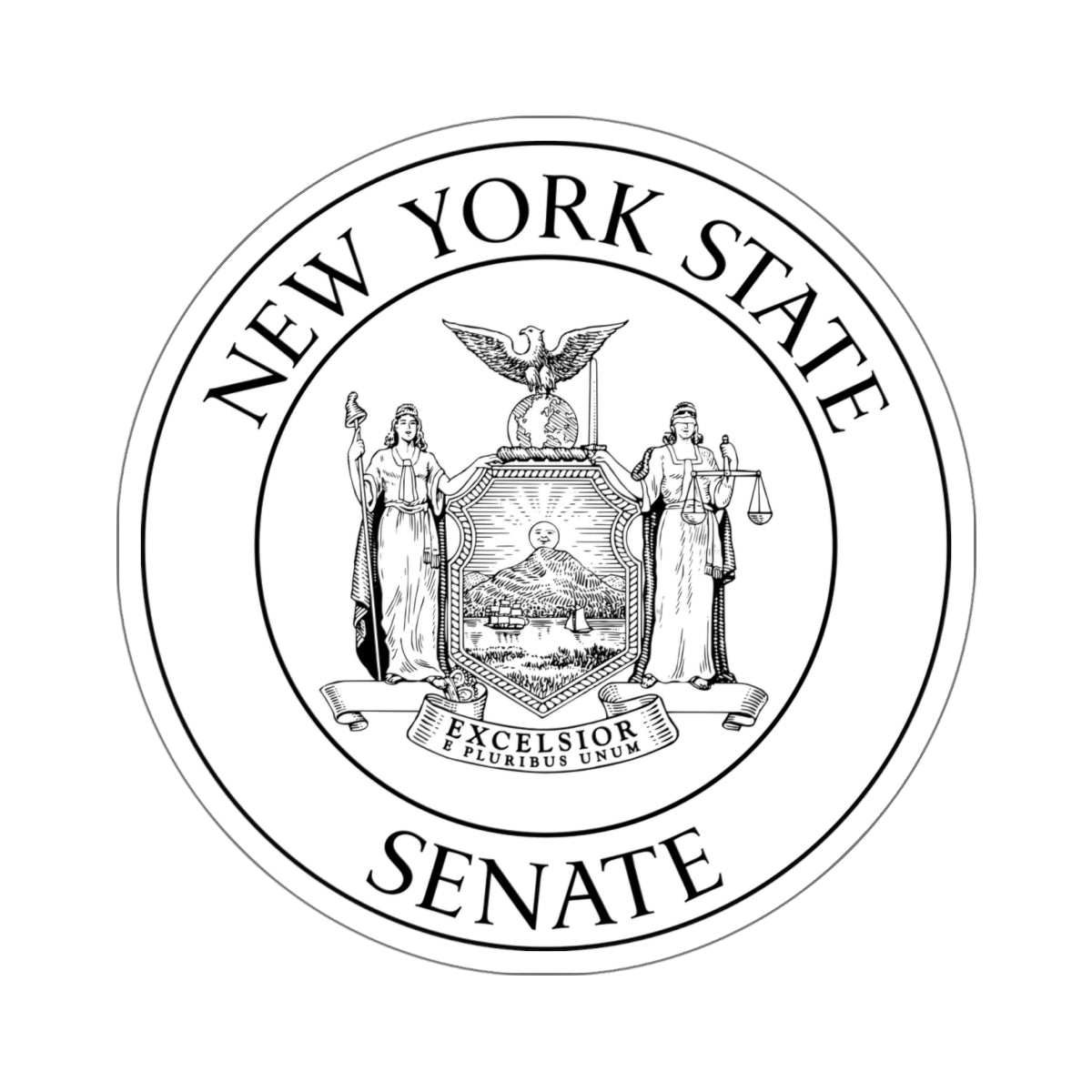 Seal of the New York State Senate - STICKER Vinyl Kiss-Cut Decal