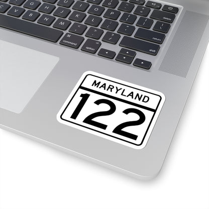 MD Route 122 (Maryland) (Road Sign) STICKER Vinyl Kiss-Cut Decal