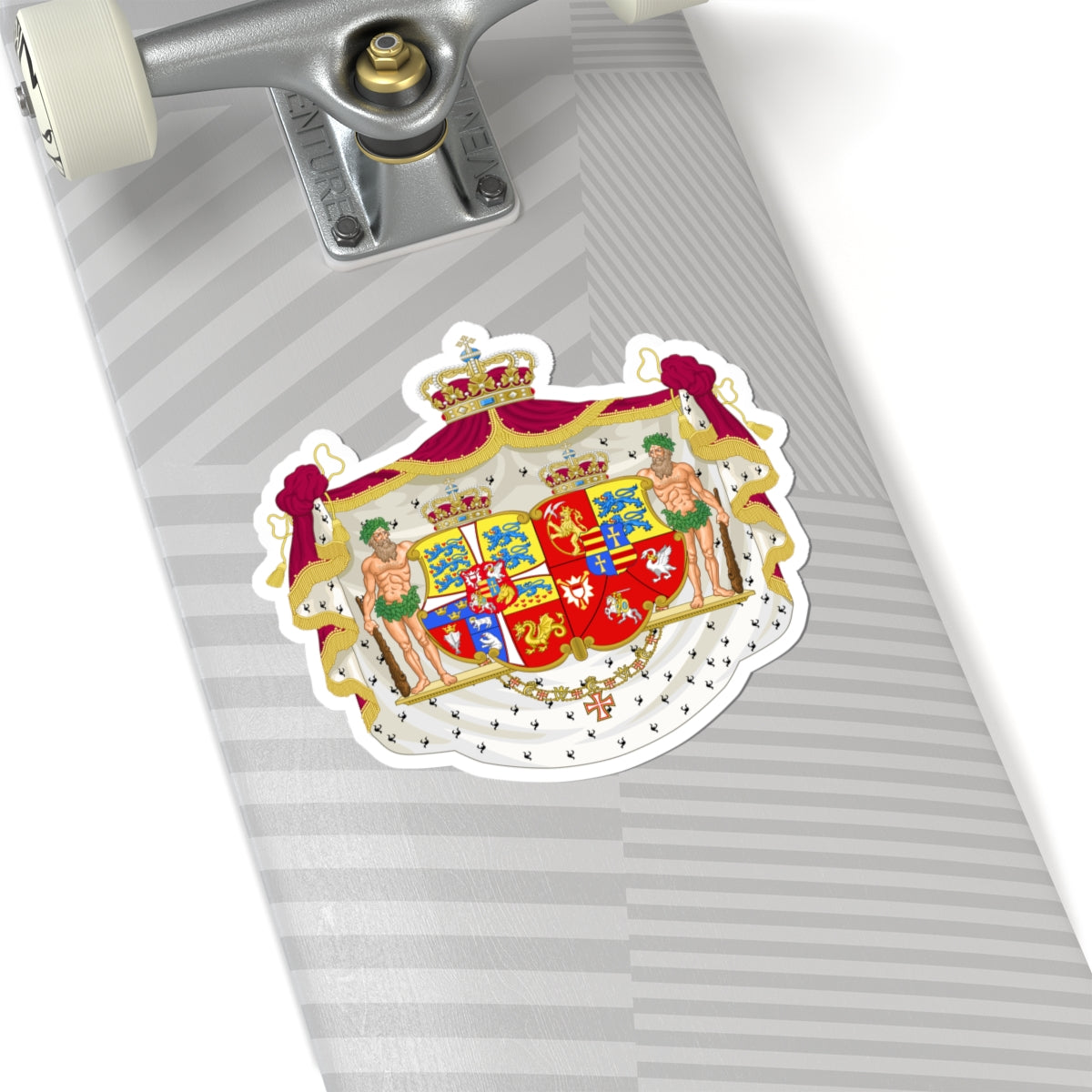 Armoiries de Caroline-Amélie de Schleswig-Holstein reine de Danemark (Denmark) (Coat of Arms) STICKER Vinyl Kiss-Cut Decal