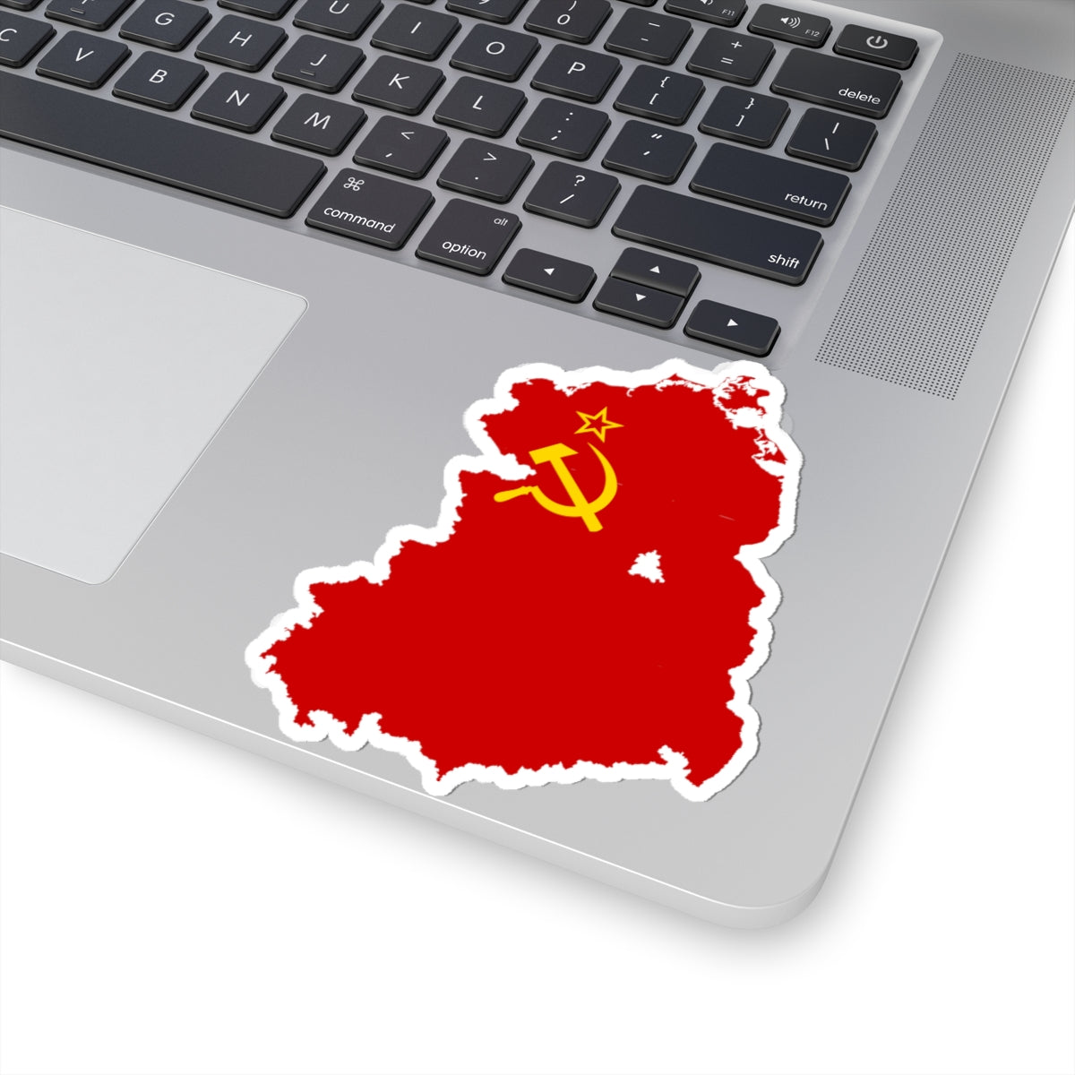 Flag map of USSR-East Germany (Germany) STICKER Vinyl Kiss-Cut Decal