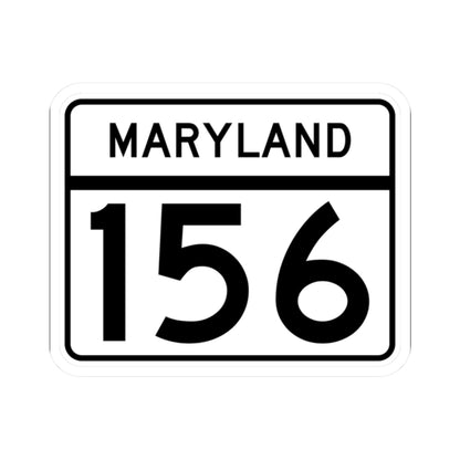 MD Route 156 (Maryland) (Road Sign) STICKER Vinyl Kiss-Cut Decal