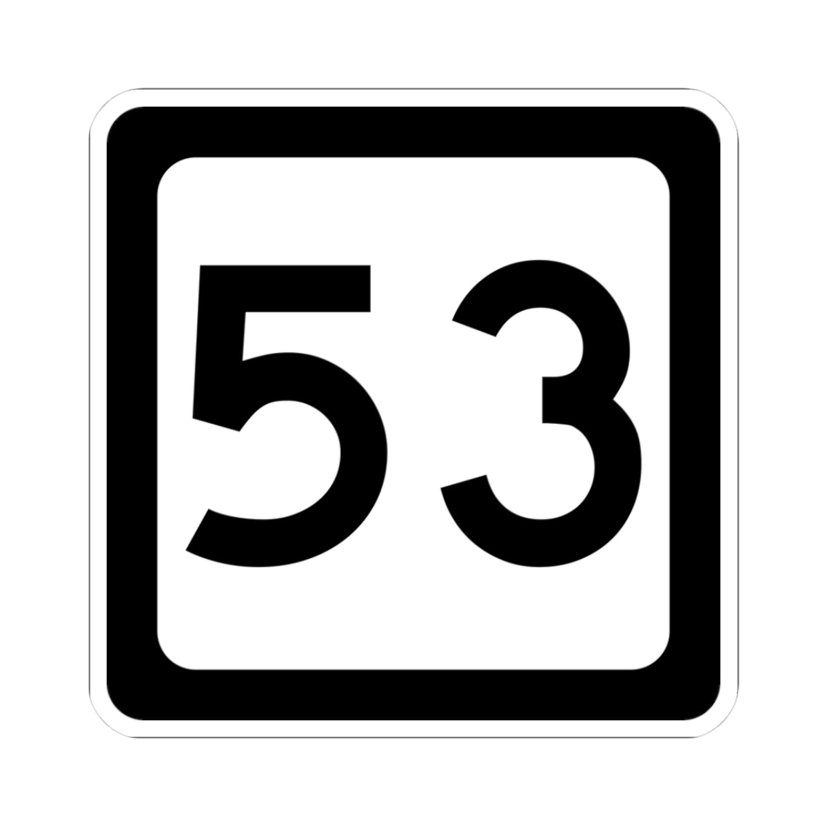 WV-53 (Virginia) (Road Sign) STICKER Vinyl Kiss-Cut Decal