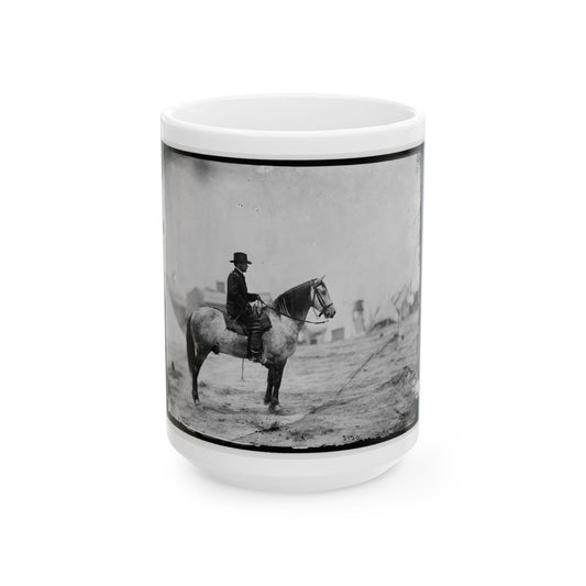 Falmouth, Va. Gen. Alfred Pleasonton On Horseback (U.S. Civil War) White Coffee Mug