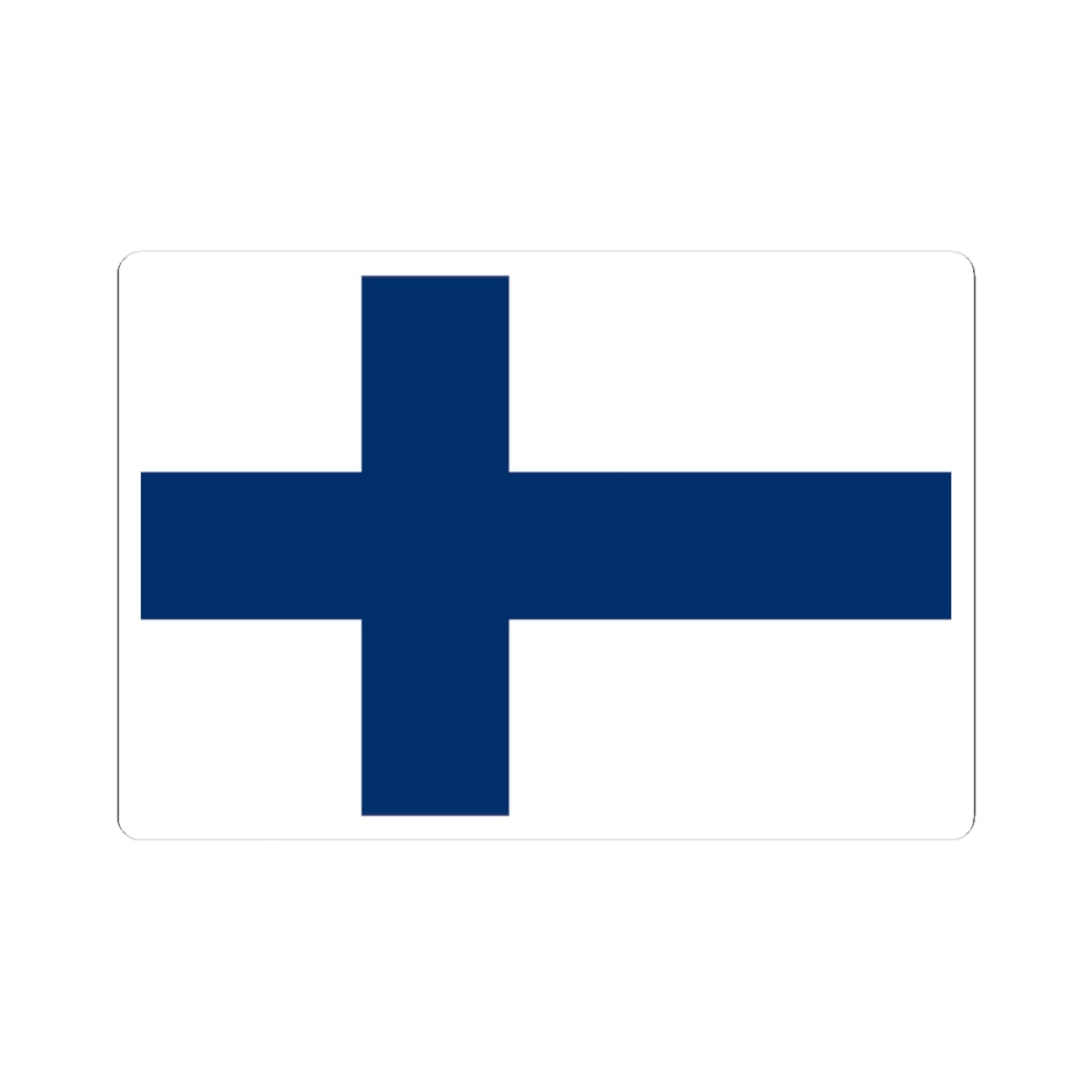 Flag of Finland 3-2 (Finland) STICKER Vinyl Kiss-Cut Decal