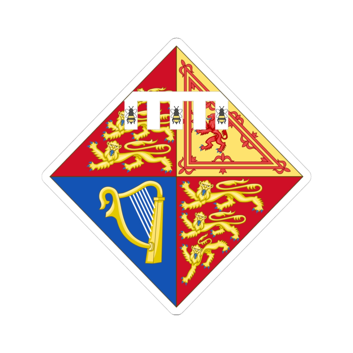 Arms of Beatrice of York (United Kingdom) (Coat of Arms) STICKER Vinyl Kiss-Cut Decal
