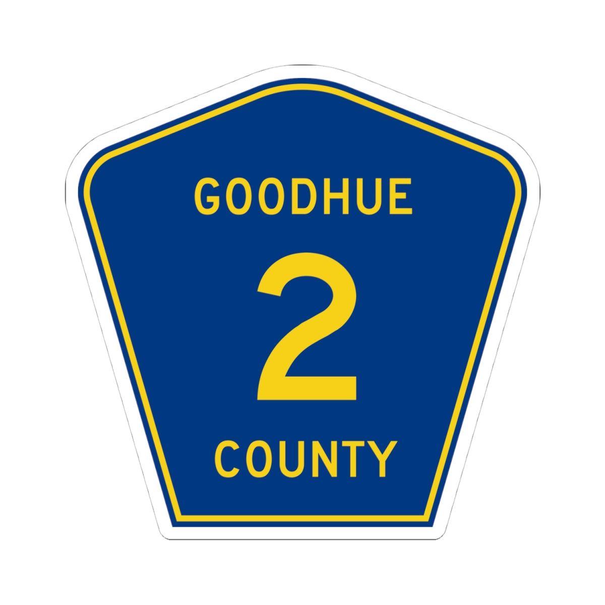 Goodhue County Route 2 (Minnesota) (Road Sign) STICKER Vinyl Kiss-Cut Decal