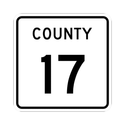 County 17 square (Minnesota) (Road Sign) STICKER Vinyl Kiss-Cut Decal