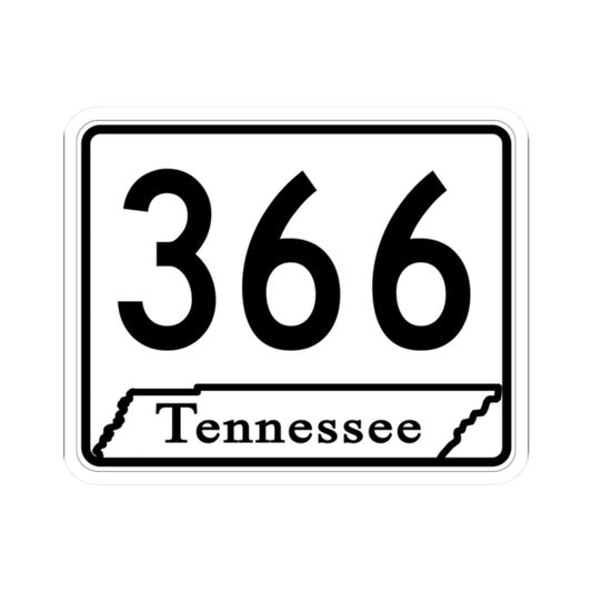 Tennessee 366 (Tennessee) (Road Sign) STICKER Vinyl Kiss-Cut Decal