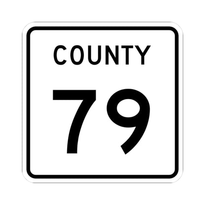 County 79 square (Minnesota) (Road Sign) STICKER Vinyl Kiss-Cut Decal