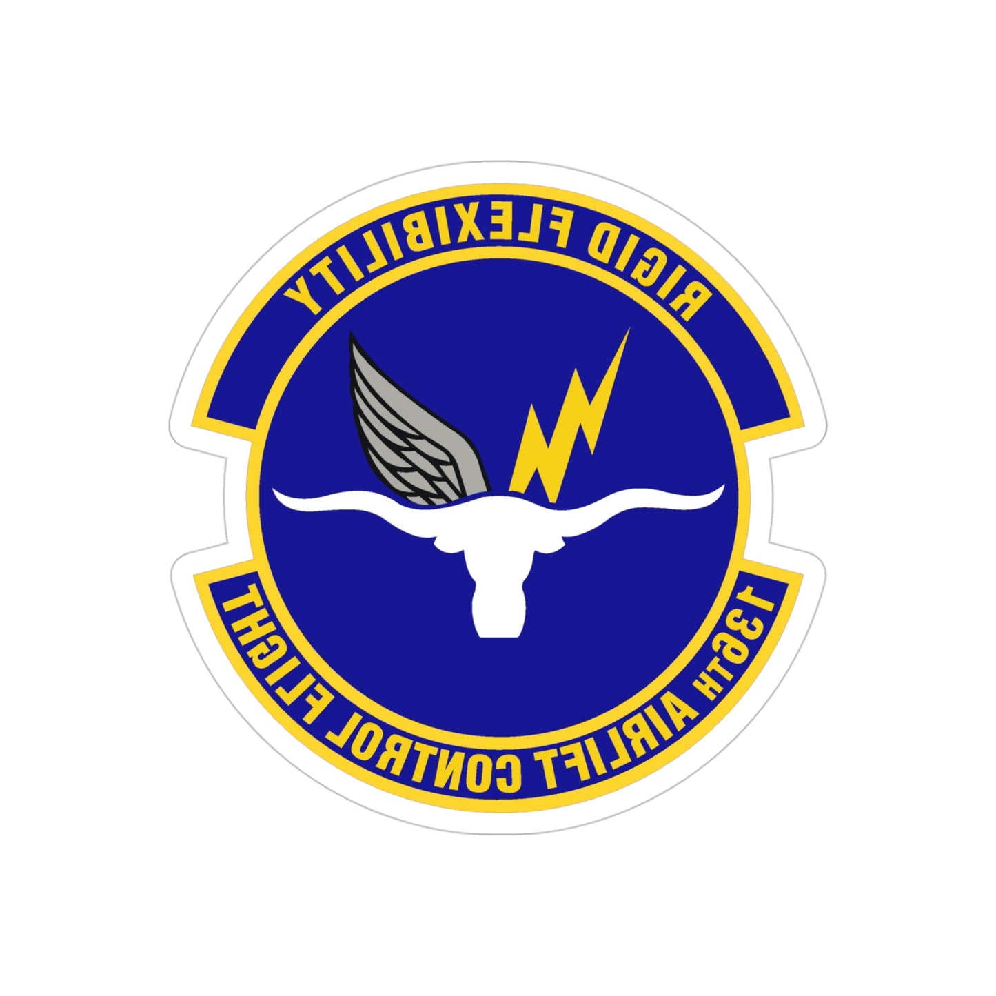 136th Airlift Control Flight (U.S. Air Force) REVERSE PRINT Transparent STICKER