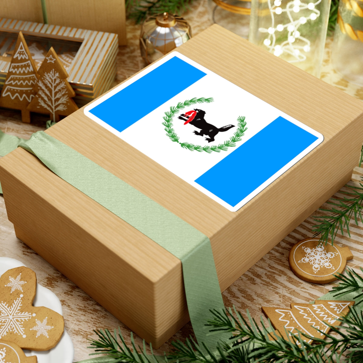 Flag of Irkutsk Oblast (Russia) STICKER Vinyl Kiss-Cut Decal