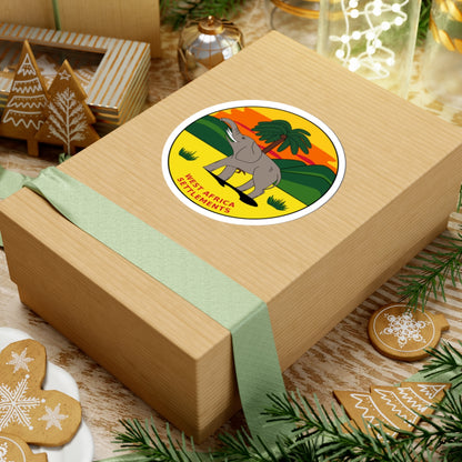 Badge of the British West Africa Settlements 1870-1888 (Ghana) (Coat of Arms) STICKER Vinyl Kiss-Cut Decal