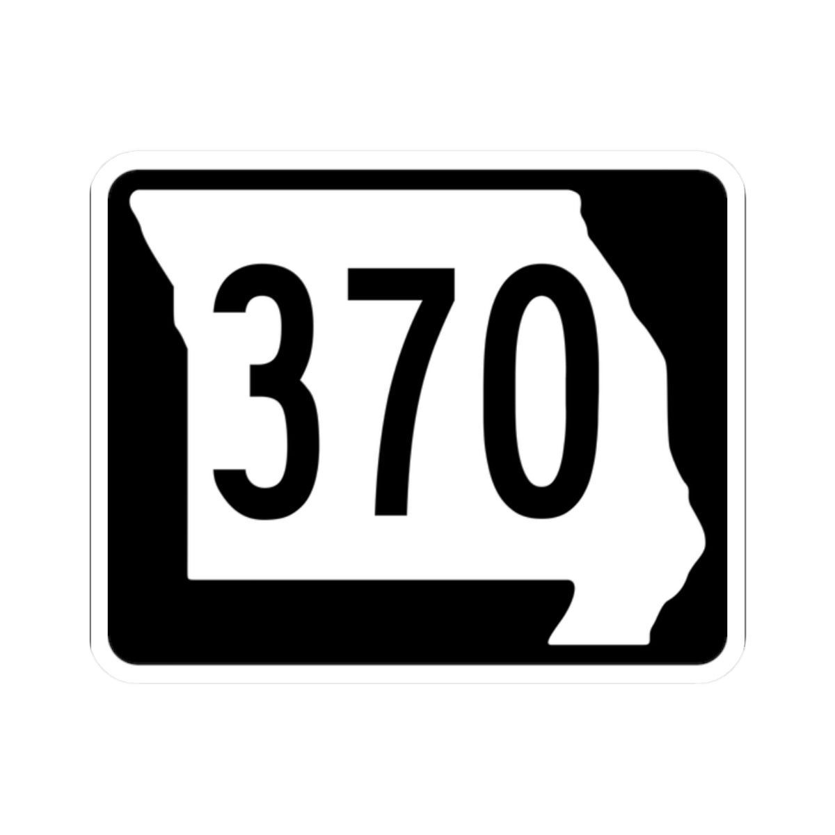 MO-370 (Missouri) (Road Sign) STICKER Vinyl Kiss-Cut Decal