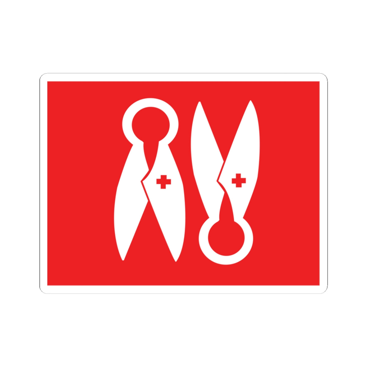 Flag of Boras (Sweden) STICKER Vinyl Kiss-Cut Decal