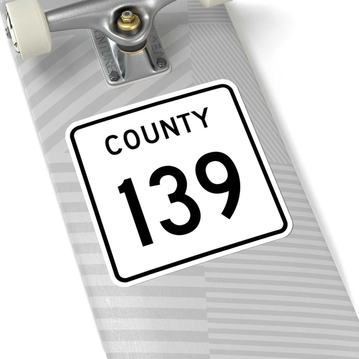 County 139 square (Minnesota) (Road Sign) STICKER Vinyl Kiss-Cut Decal