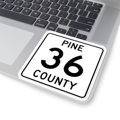 Pine County Route 36 MN (Minnesota) (Road Sign) STICKER Vinyl Kiss-Cut Decal