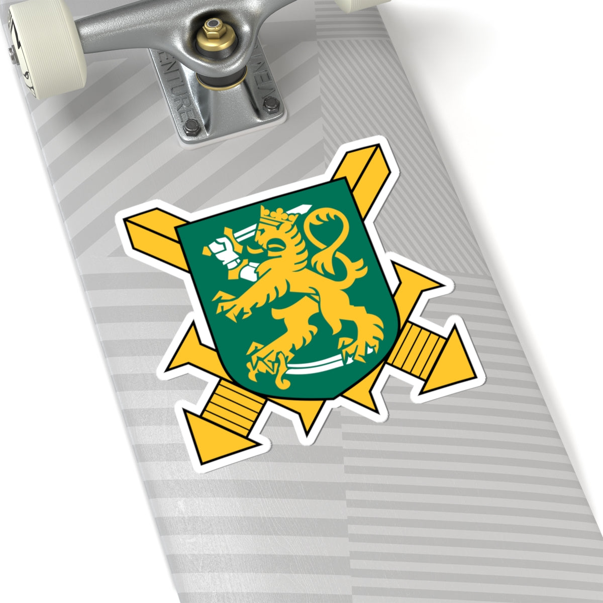 Suomen Maavoimien tunnus (Finland) (Coat of Arms) STICKER Vinyl Kiss-Cut Decal