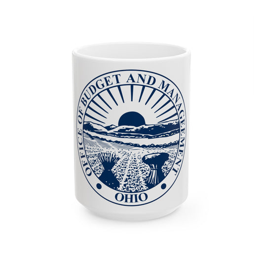 Seal of the Ohio Office of Budget and Management - White Coffee Mug-15oz-The Sticker Space