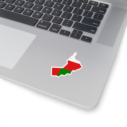 Flag map of Oman (Oman) STICKER Vinyl Kiss-Cut Decal