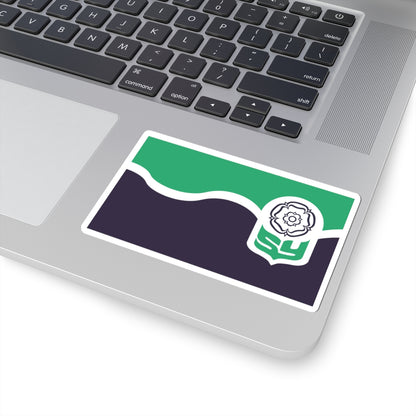 Unofficial County Flag of South Yorkshire (England) STICKER Vinyl Kiss-Cut Decal