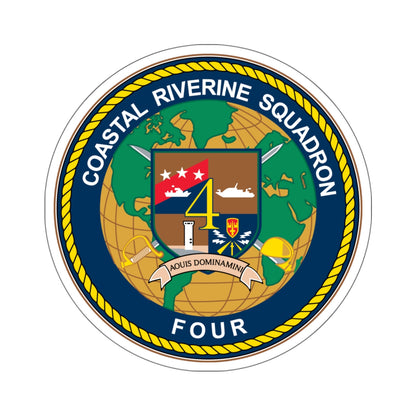 Coastal Riverine Sq 4 (U.S. Navy) STICKER Vinyl Kiss-Cut Decal