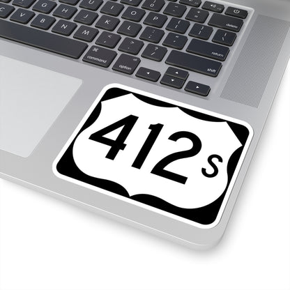 US 412S (Arkansas) (Road Sign) STICKER Vinyl Kiss-Cut Decal