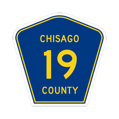 Chisago County 19 (Minnesota) (Road Sign) STICKER Vinyl Kiss-Cut Decal