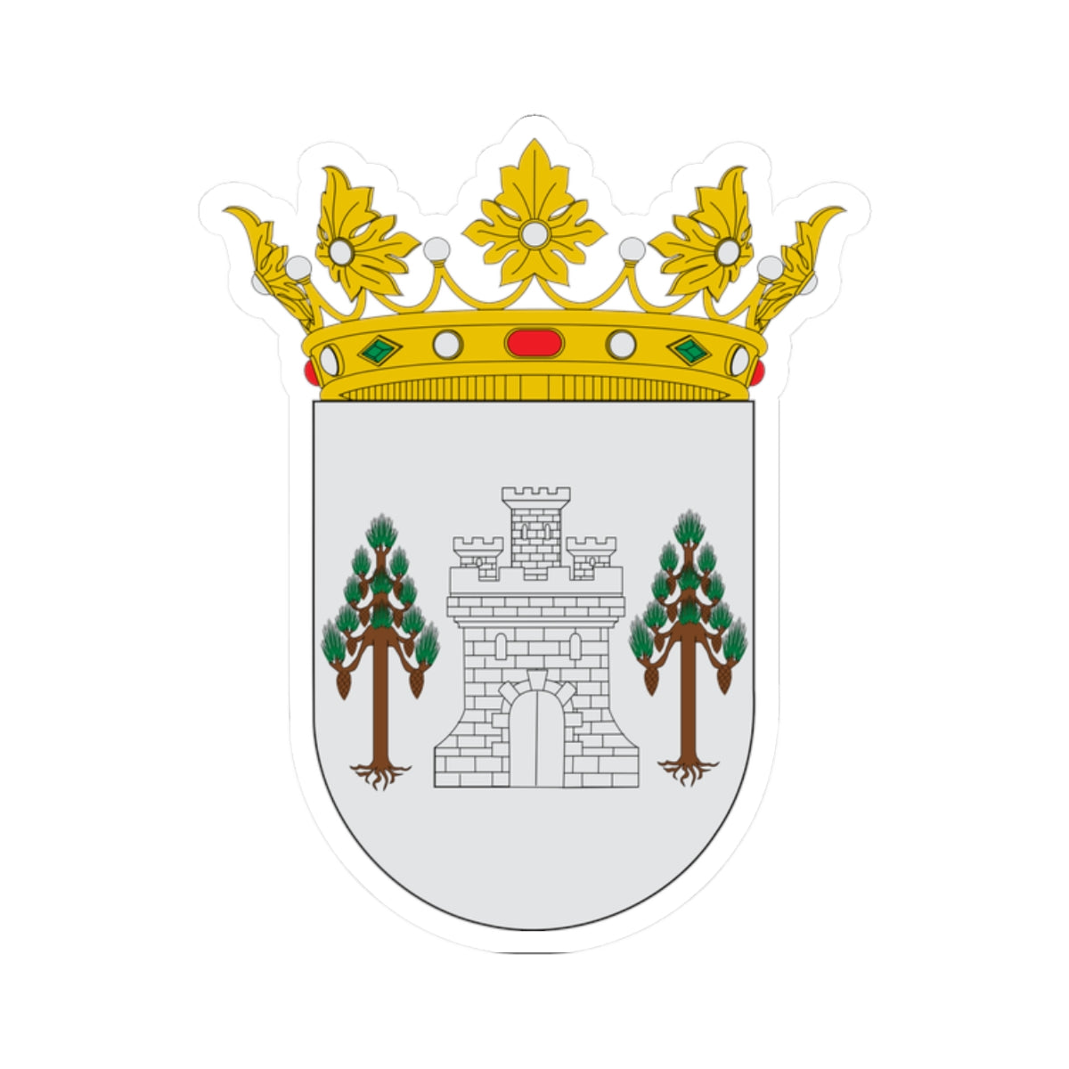Escudo de Arguedas (Spain) (Coat of Arms) STICKER Vinyl Kiss-Cut Decal
