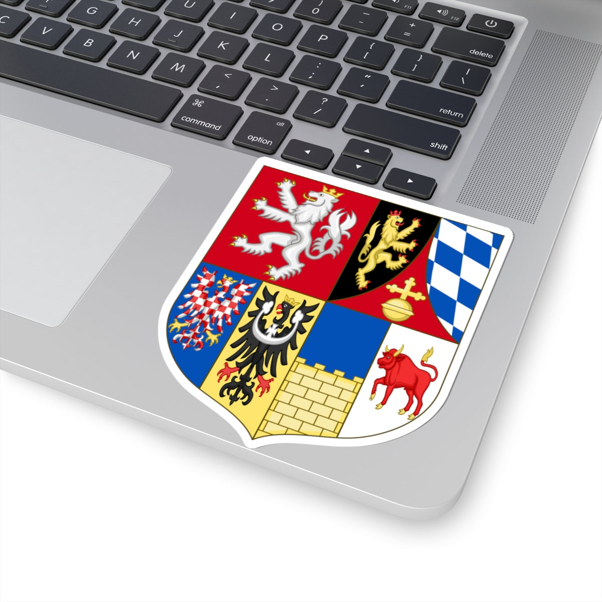 Arms of Frederick V of the Palatinate as King of Bohemia (Czech Republic) (Coat of Arms) STICKER Vinyl Kiss-Cut Decal