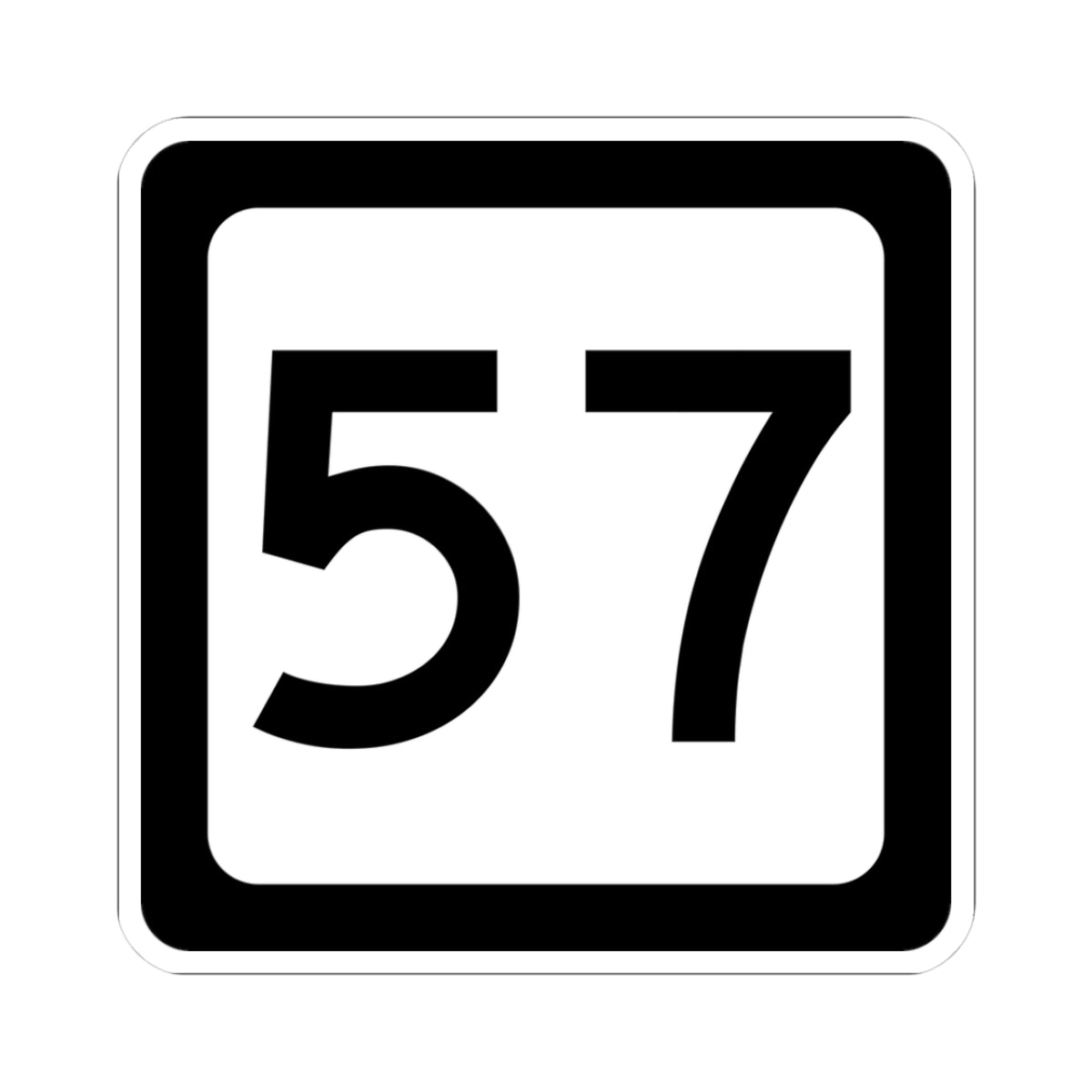 WV-57 (Virginia) (Road Sign) STICKER Vinyl Kiss-Cut Decal