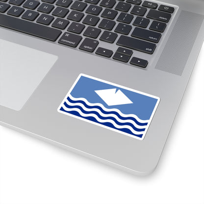 Flag of the Isle of Wight (England) STICKER Vinyl Kiss-Cut Decal