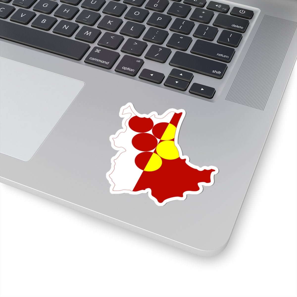 Flag map of Kavadarci Municipality (North Macedonia) STICKER Vinyl Kiss-Cut Decal