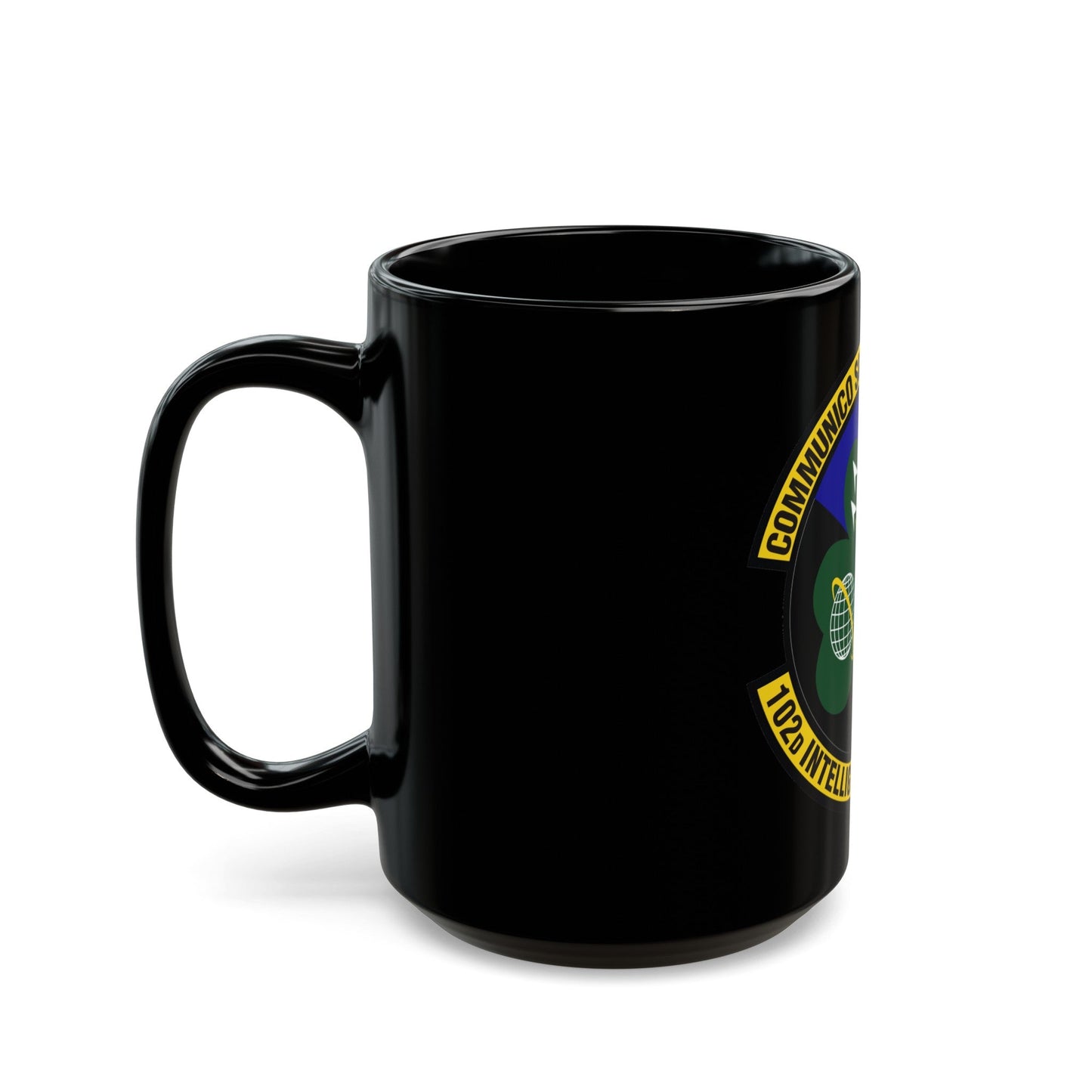 102d Intelligence Support Squadron (U.S. Air Force) Black Coffee Mug-The Sticker Space