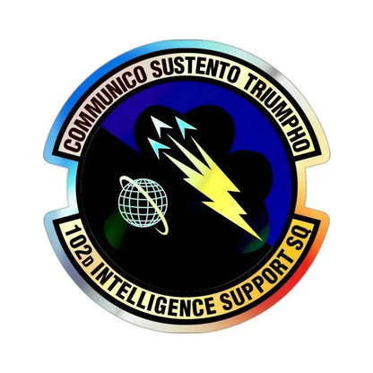 102d Intelligence Support Squadron (U.S. Air Force) Holographic STICKER Die-Cut Vinyl Decal 2 Inch Holographic - The Sticker Space
