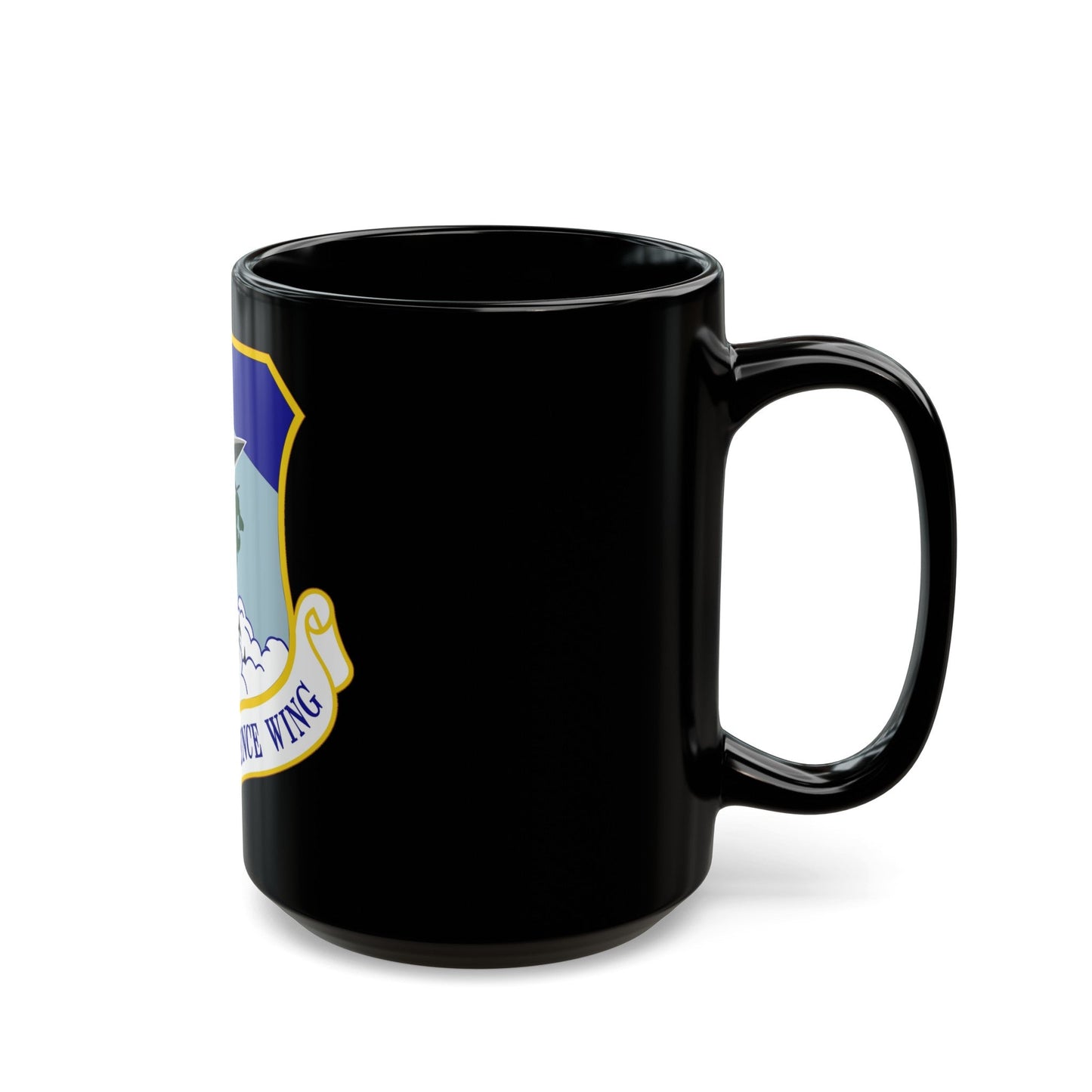 102d Intelligence Wing (U.S. Air Force) Black Coffee Mug-The Sticker Space