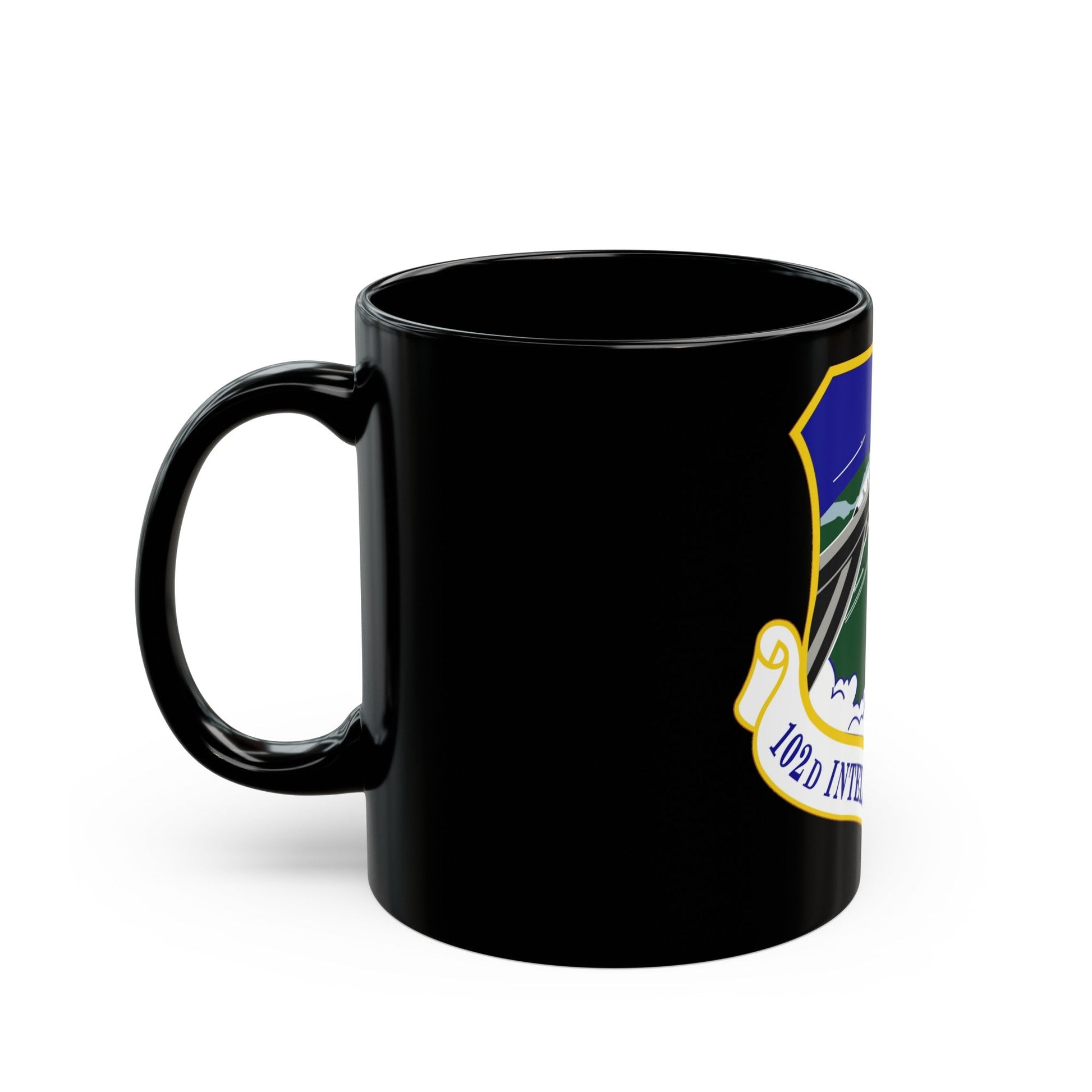 102d Intelligence Wing (U.S. Air Force) Black Coffee Mug-The Sticker Space