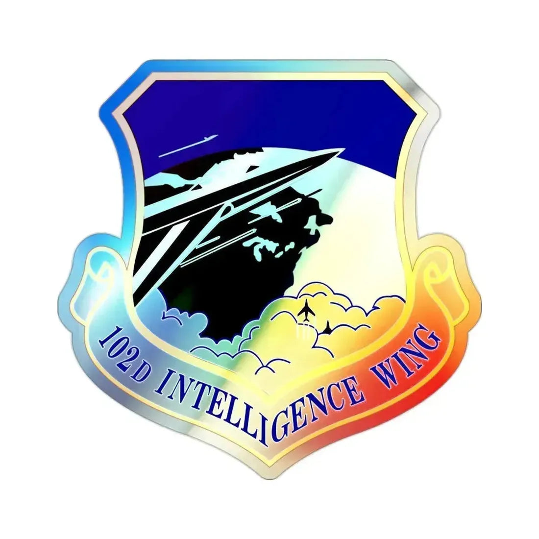 102d Intelligence Wing (U.S. Air Force) Holographic STICKER Die-Cut Vinyl Decal - The Sticker Space