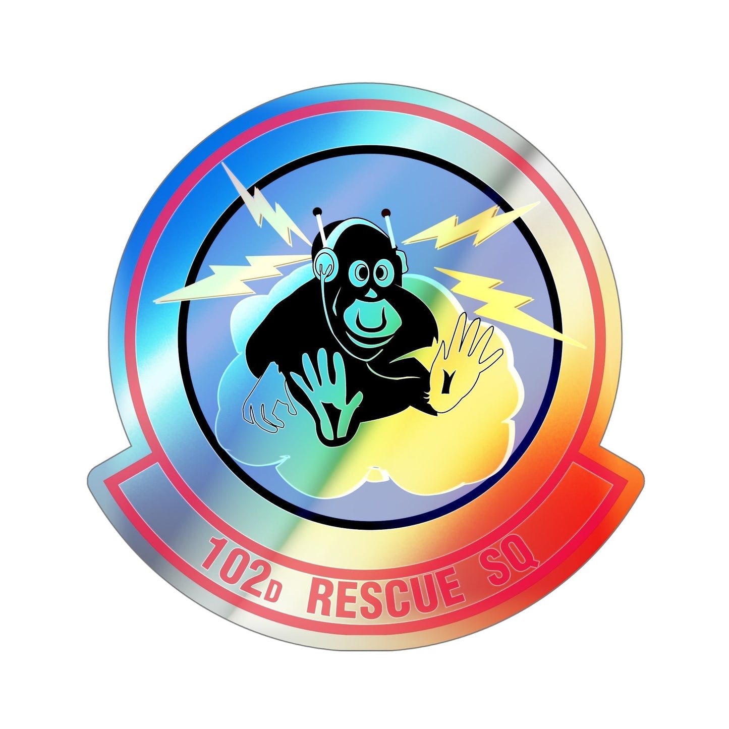 102d Rescue Squadron (U.S. Air Force) Holographic STICKER Die-Cut Vinyl Decal-6 Inch-The Sticker Space