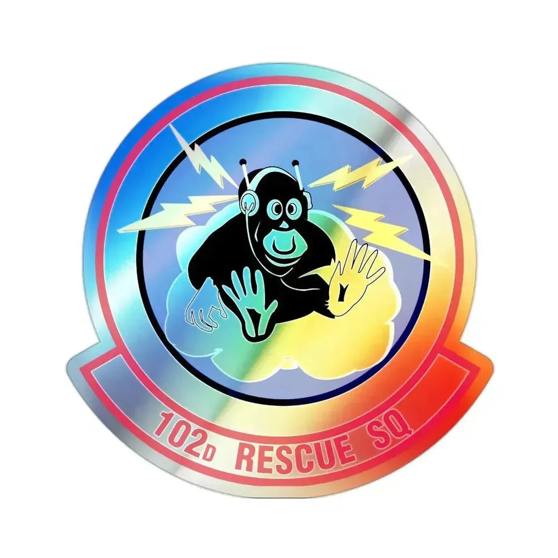 102d Rescue Squadron (U.S. Air Force) Holographic STICKER Die-Cut Vinyl Decal 2 Inch Holographic - The Sticker Space