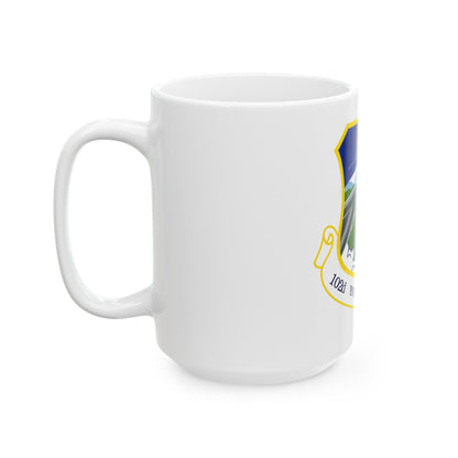 102nd Intelligence Wing emblem (U.S. Air Force) White Coffee Mug-The Sticker Space