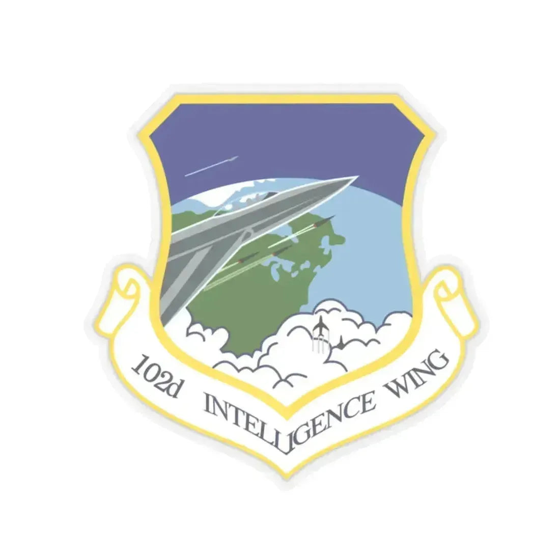 102nd Intelligence Wing (U.S. Air Force) STICKER Vinyl Kiss-Cut Decal 2 Inch Transparent - The Sticker Space