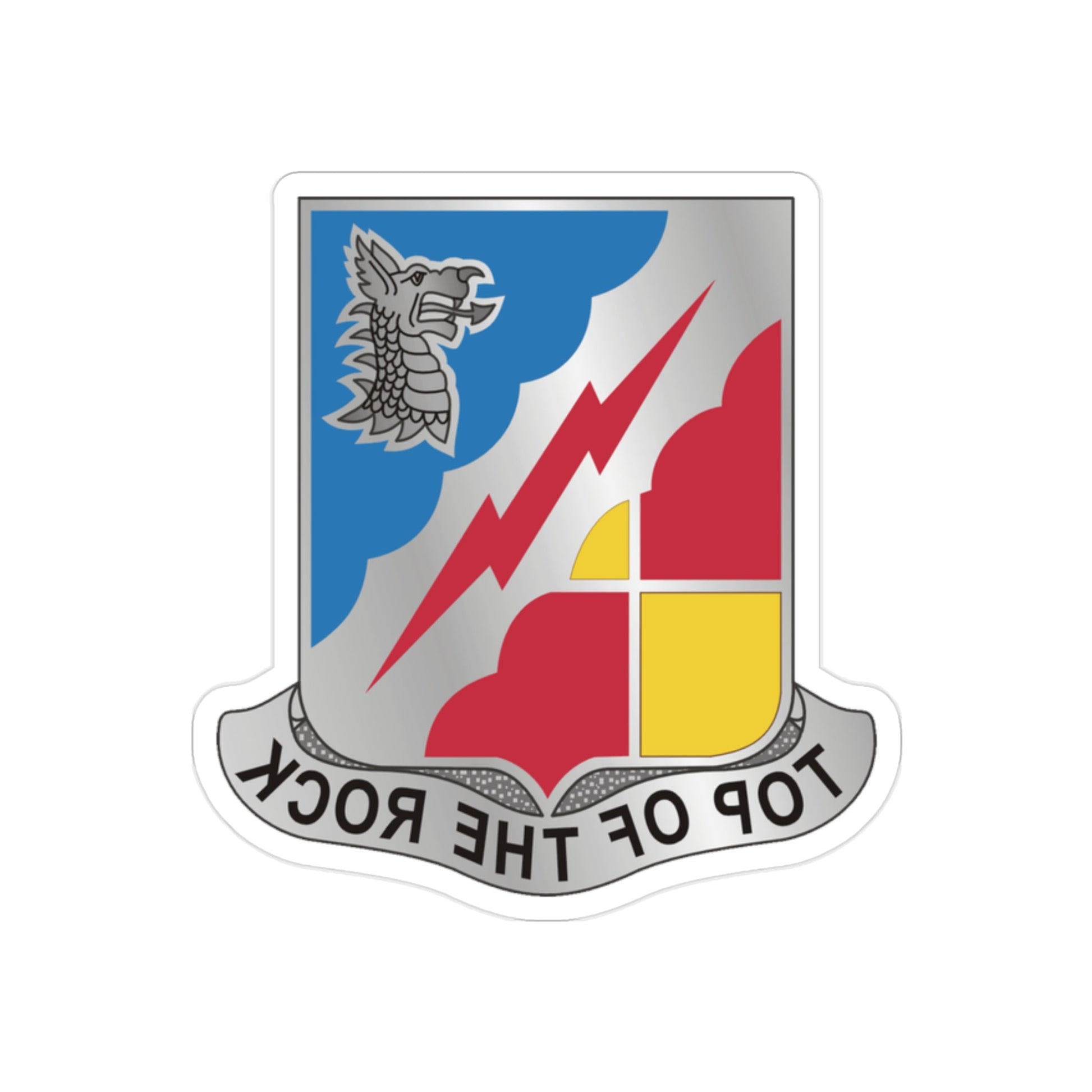 103 Military Intelligence Battalion (U.S. Army) REVERSE PRINT Transparent STICKER-2" × 2"-The Sticker Space