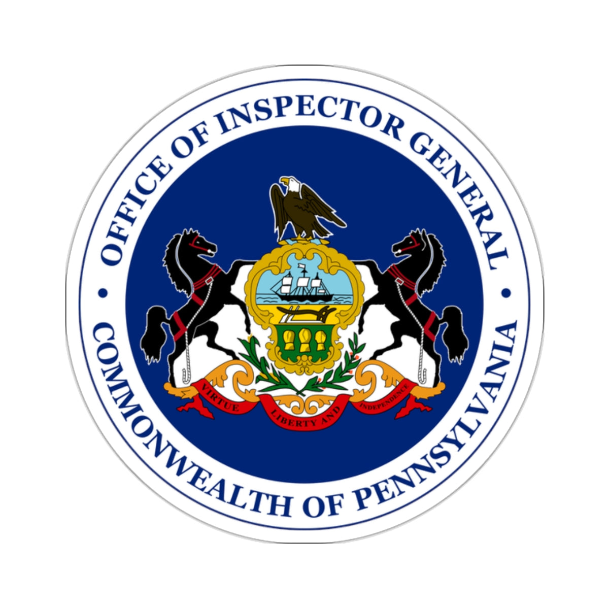 Seal of the Inspector General of Pennsylvania - STICKER Vinyl Kiss-Cut Decal