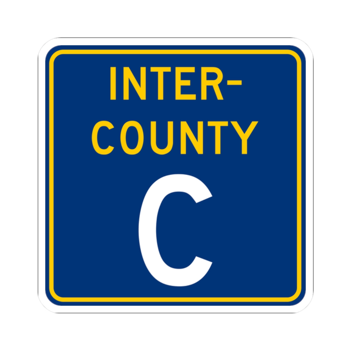 Inter County Route C MN (Minnesota) (Road Sign) STICKER Vinyl Kiss-Cut Decal