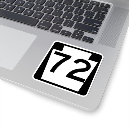 PA-72 (Pennsylvania) (Road Sign) STICKER Vinyl Kiss-Cut Decal