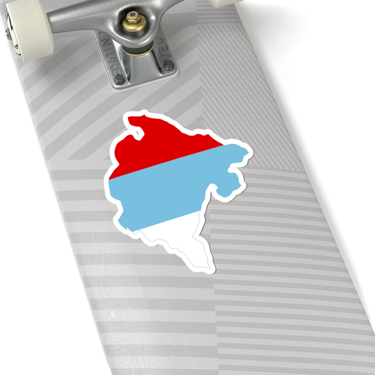 Flag-map of Montenegro 1993-2004 (Montenegro) STICKER Vinyl Kiss-Cut Decal
