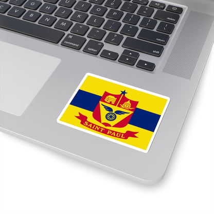 Flag of St. Paul, Minnesota - STICKER Vinyl Kiss-Cut Decal